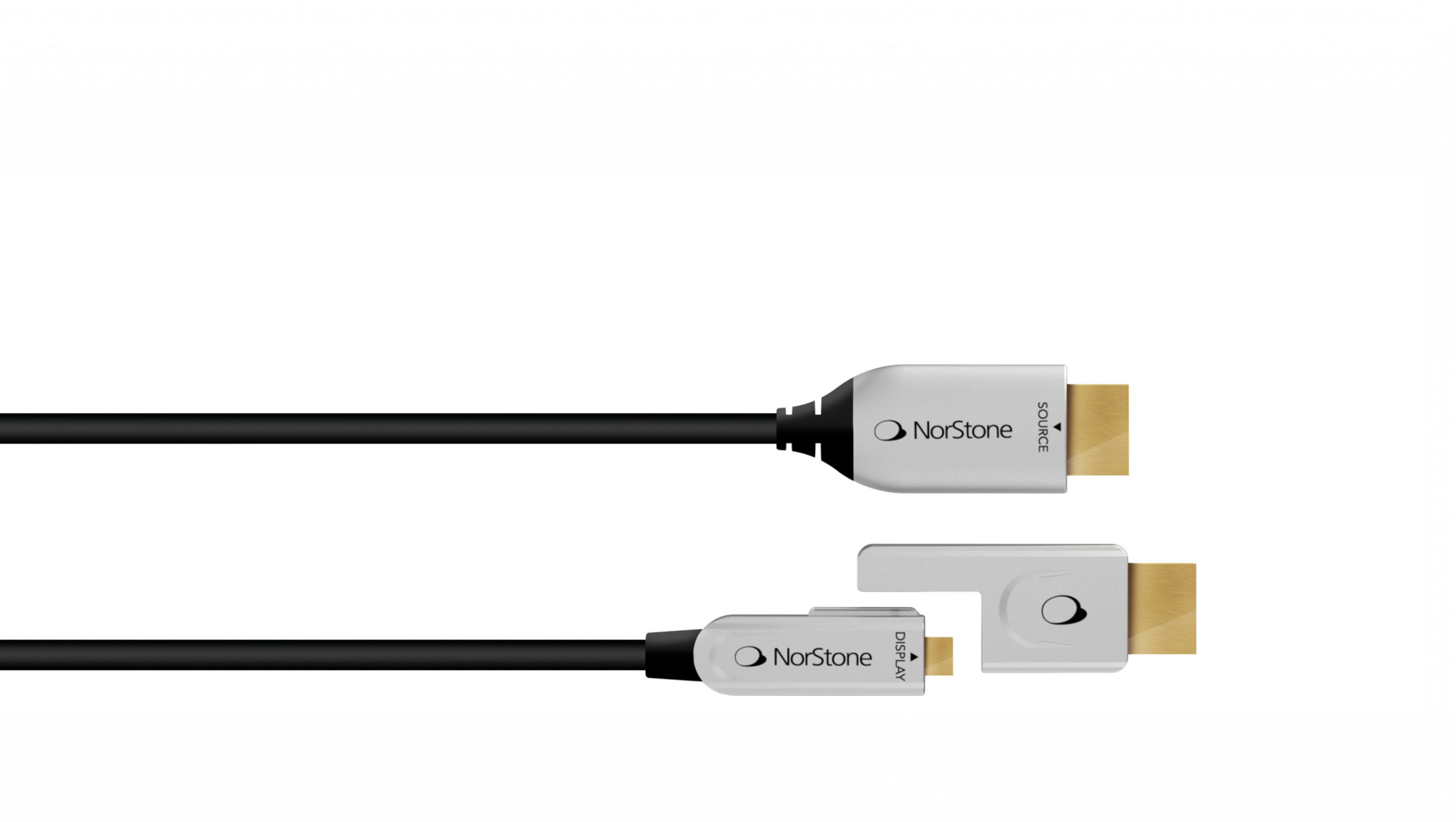 Norstone HDMI-Optic - Câble HDMI optique avec connecteur détachable (gaine)  10m / 15m / 20m / 30m / 40m